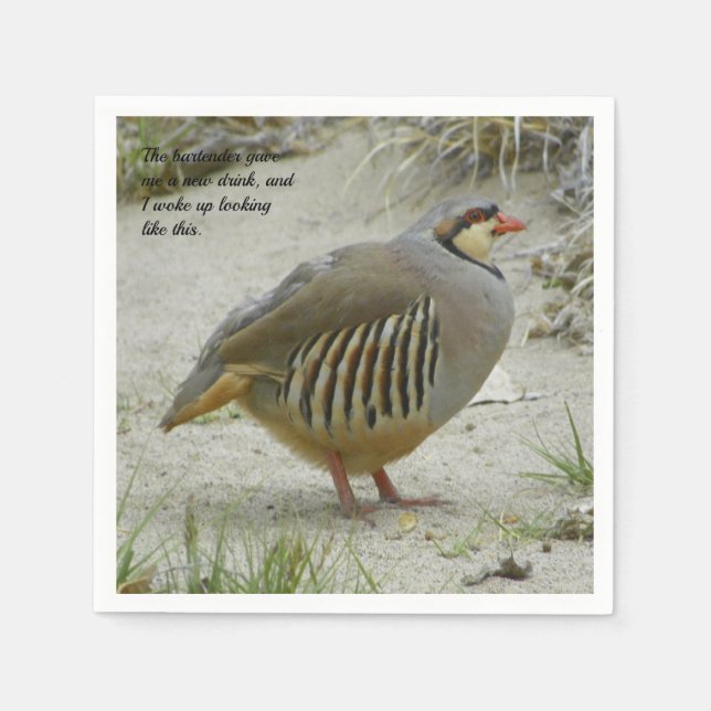 Chukar Partridge Napkins (Front)