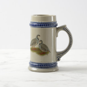 Chukar Partridge Pair Beer Stein
