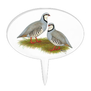 Chukar Partridge Pair Cake Topper