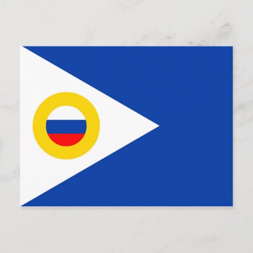 chukotka flag russia country republic region postcard