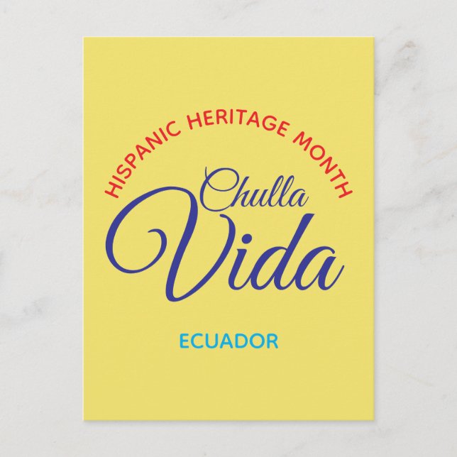 Chulla Vida / Ecuador  Postcard (Front)