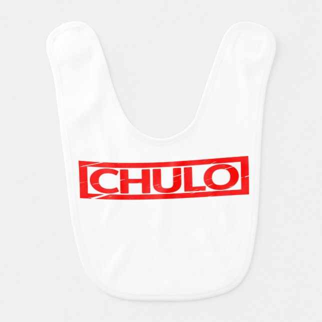 Chulo Stamp Baby Bib (Front)