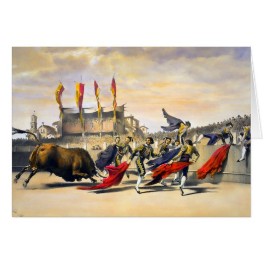 Chulos Playing the Bull Cards (Front Horizontal)