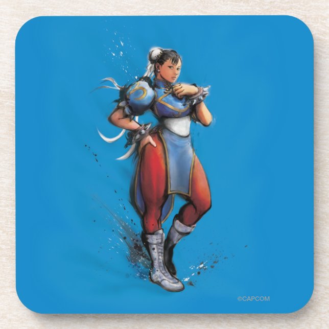 Chun-Li Hand on Hip Beverage Coaster (Front)