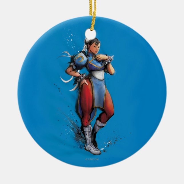 Chun-Li Hand on Hip Ceramic Ornament (Front)