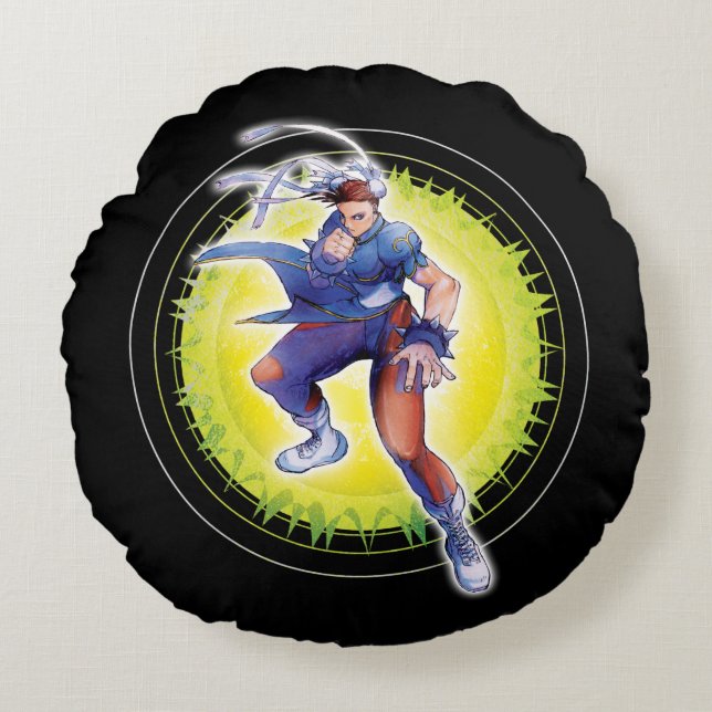 Chun-Li Round Pillow (Front)