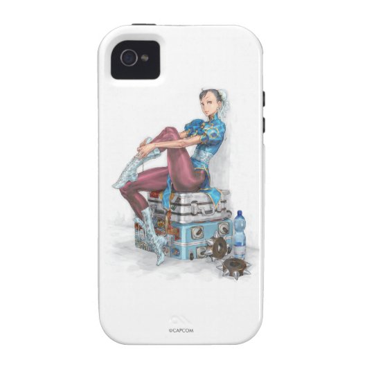 Chun-Li Tying Shoe Case-Mate iPhone Case (Back)