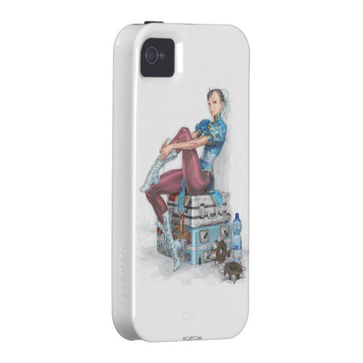 Chun-Li Tying Shoe Case-Mate iPhone Case (Back/Right)