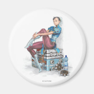 Chun-Li Tying Shoe Magnet
