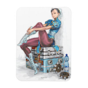 Chun-Li Tying Shoe Magnet