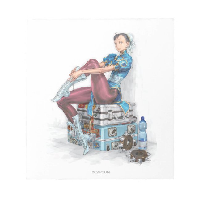 Chun-Li Tying Shoe Notepad (Front)