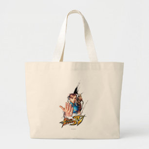 Chun-Li Vs. Vega Large Tote Bag