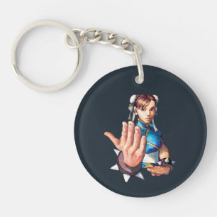 Chun-Li With Hand Up Keychain