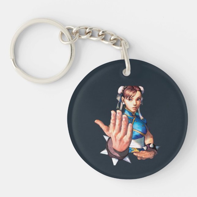 Chun-Li With Hand Up Keychain (Front)