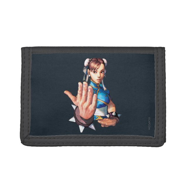 Chun-Li With Hand Up Tri-fold Wallet (Front)