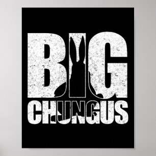 Chungus Meme Retro Vintage Distressed Video Game D Poster
