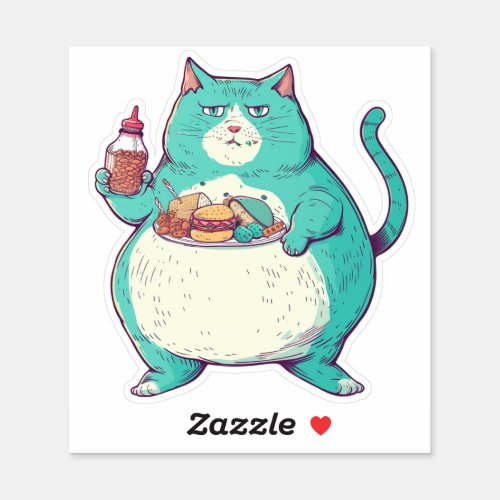 Chunky Cat Chronicles Snack Attack Sticker