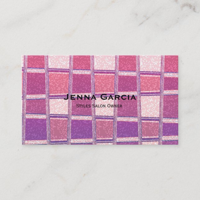 Chunky Chic Glitter Square Glamour Business Card (Front)