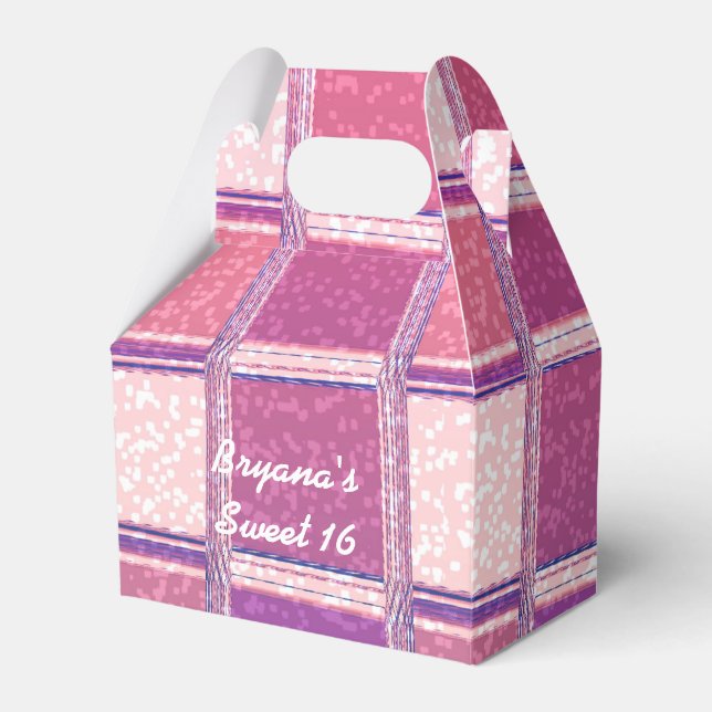 Chunky Chic Glitter Square Glamour Party Favor Box (Front Side)