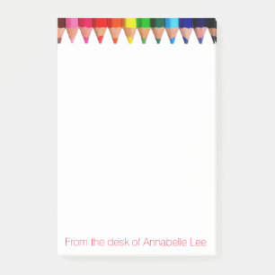 Chunky Colored Pencils Post-it Notes