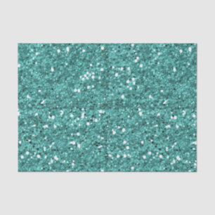 Chunky Confetti Glitter Sparkle Teal Blue Tissue Paper
