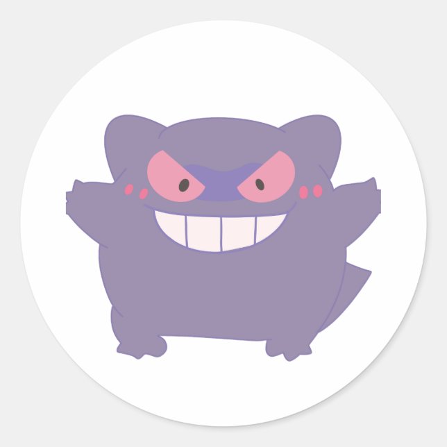 Chunky Gengar Classic Round Sticker (Front)