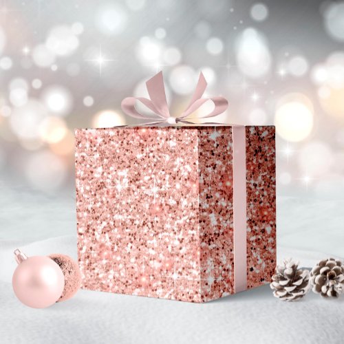 Chunky Glitter Pattern Rose Gold ID144 Wrapping Paper