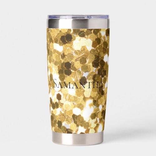 Chunky Gold Glitter Insulated Tumbler