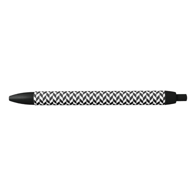 Chunky Herringbone Black and White Pen (Front)