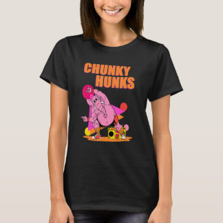 Chunky Hunks Weightlifting Bodybuilding Gym Fitnes T-Shirt