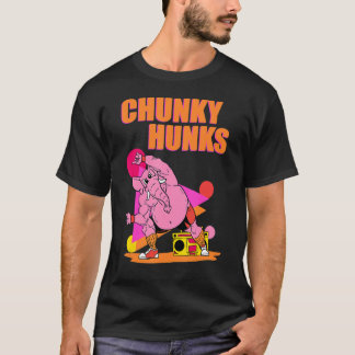 Chunky Hunks Weightlifting Bodybuilding Gym Fitnes T-Shirt