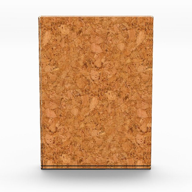 Chunky Natural Cork Wood Grain Look Award (Front)