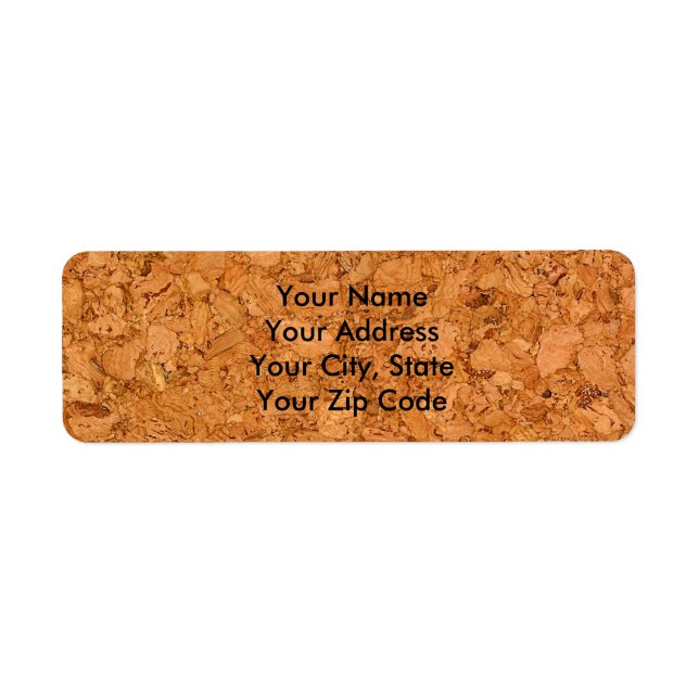 Chunky Natural Cork Wood Grain Look Label (Front)