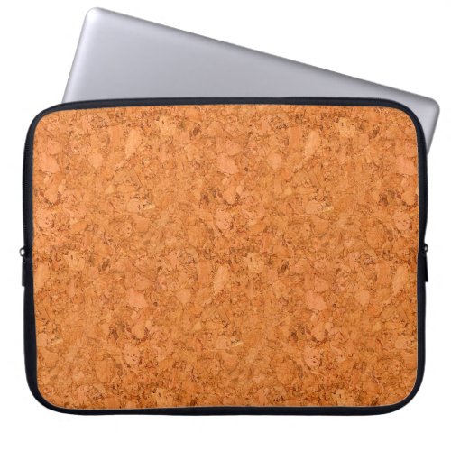 Chunky Natural Cork Wood Grain Look Laptop Sleeve