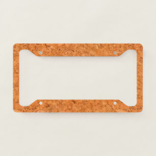 Chunky Natural Cork Wood Grain Look License Plate Frame