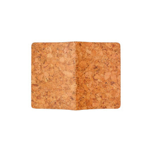 Chunky Natural Cork Wood Grain Look Passport Holder