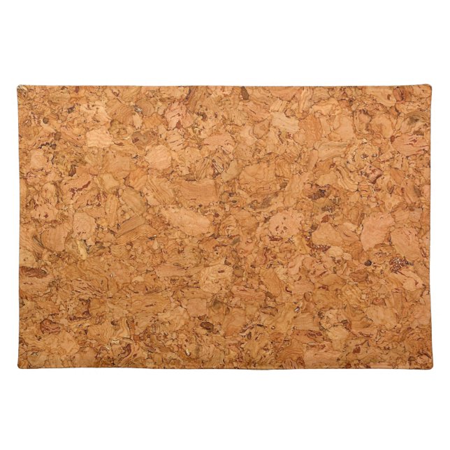 Chunky Natural Cork Wood Grain Look Placemat (Front)