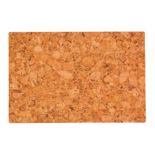 Chunky Natural Cork Wood Grain Look Placemat