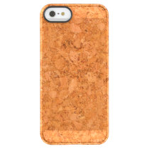 Chunky Natural Cork Wood Grain Look Permafrost iPhone SE/5/5s Case