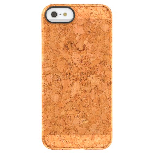 Chunky Natural Cork Wood Grain Look Permafrost iPhone SE55s Case