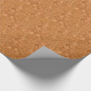 Chunky Natural Cork Wood Grain Look Wrapping Paper