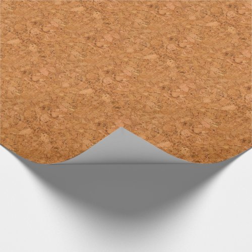 Chunky Natural Cork Wood Grain Look Wrapping Paper