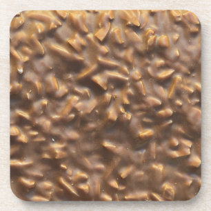Chunky Nutty Chocolate Bar Quirky Beverage Coaster