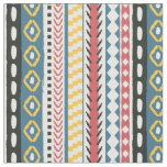 Chunky Tribal Stripe,Colorful Boho Print Fabric