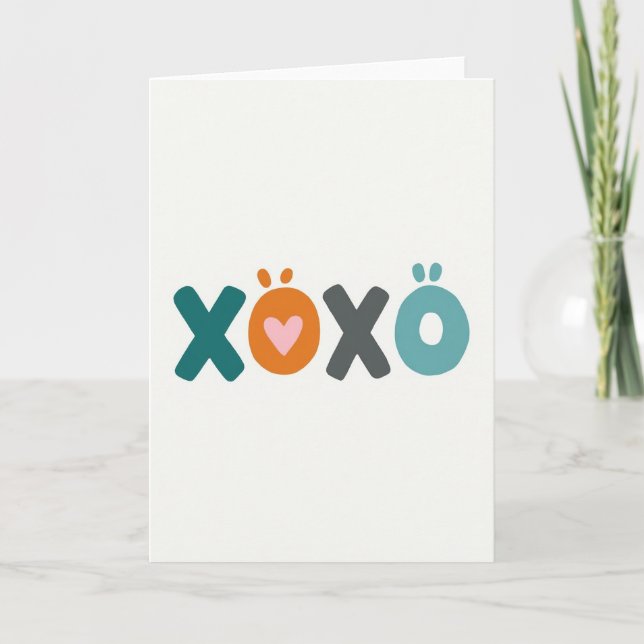 Chunky Xoxo Graphic Pattern Card (Front)