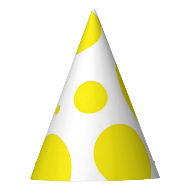 Chunky Yellow Dots Party Hat (Front)