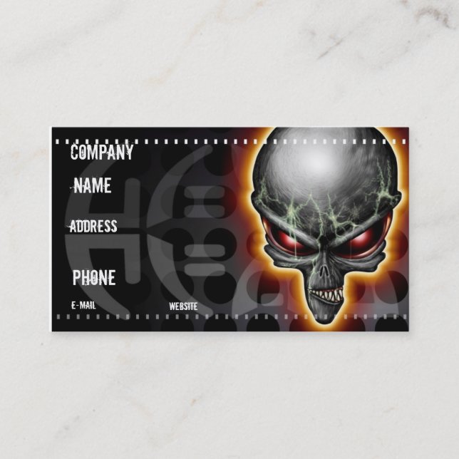 Chupacabra Alien Business Card (Front)
