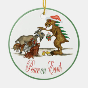 Chupacabra and Goat Ornament