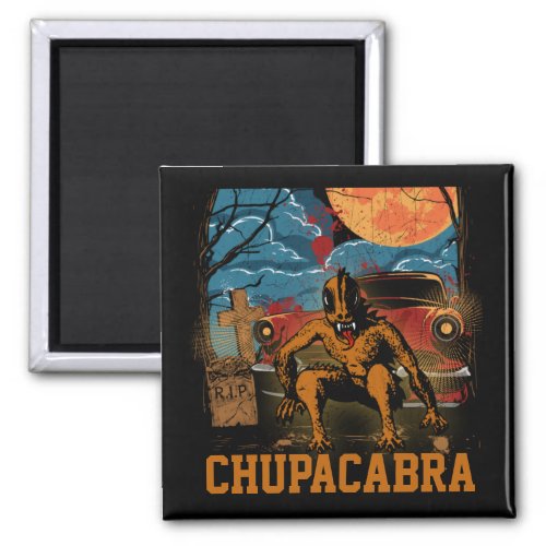Chupacabra Cryptid Creature Customizable Text Magnet