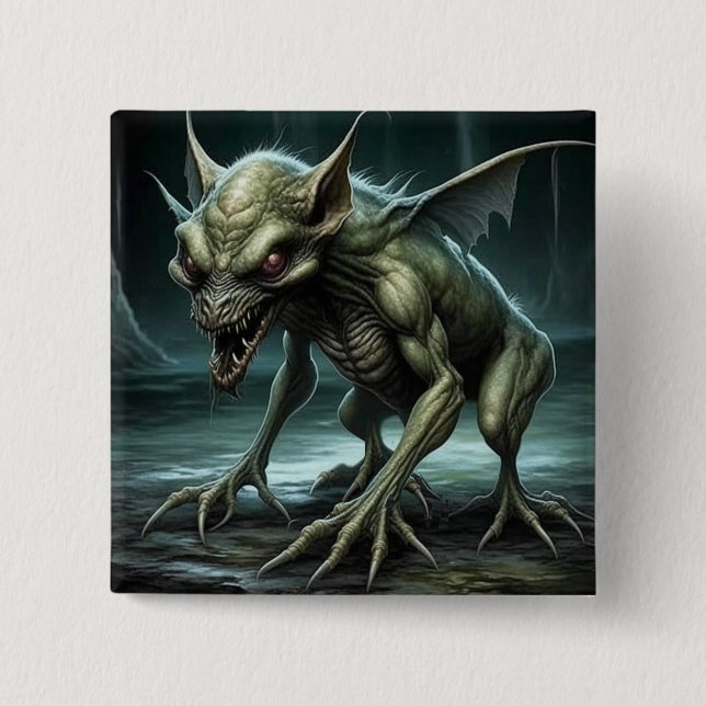 Chupacabra - Cryptid Monsters or Animals Button (Front)